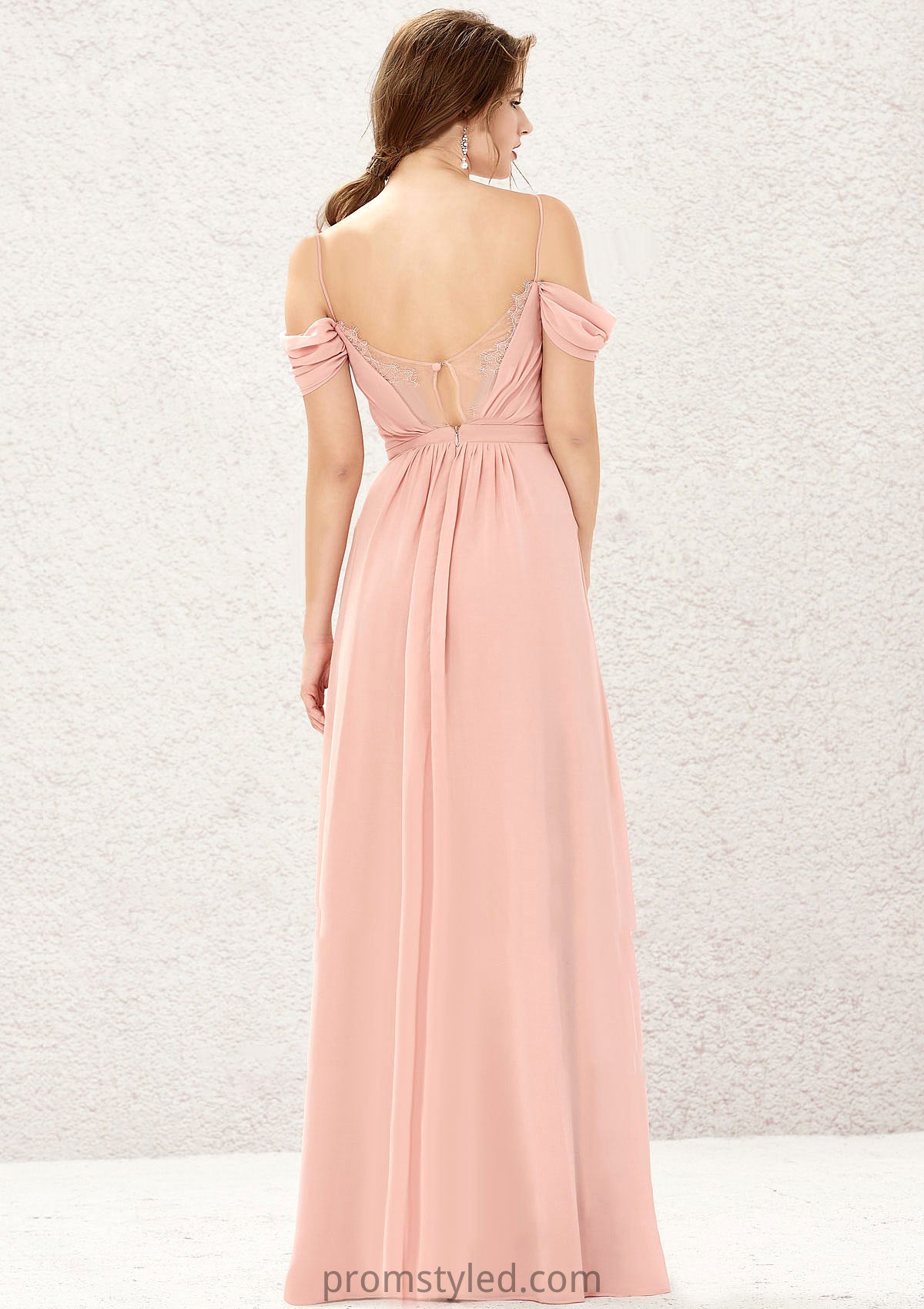 A-line Sweetheart Sleeveless Chiffon Long/Floor-Length Bridesmaid Dresses With Pleated Lace Taliyah HLP0025629