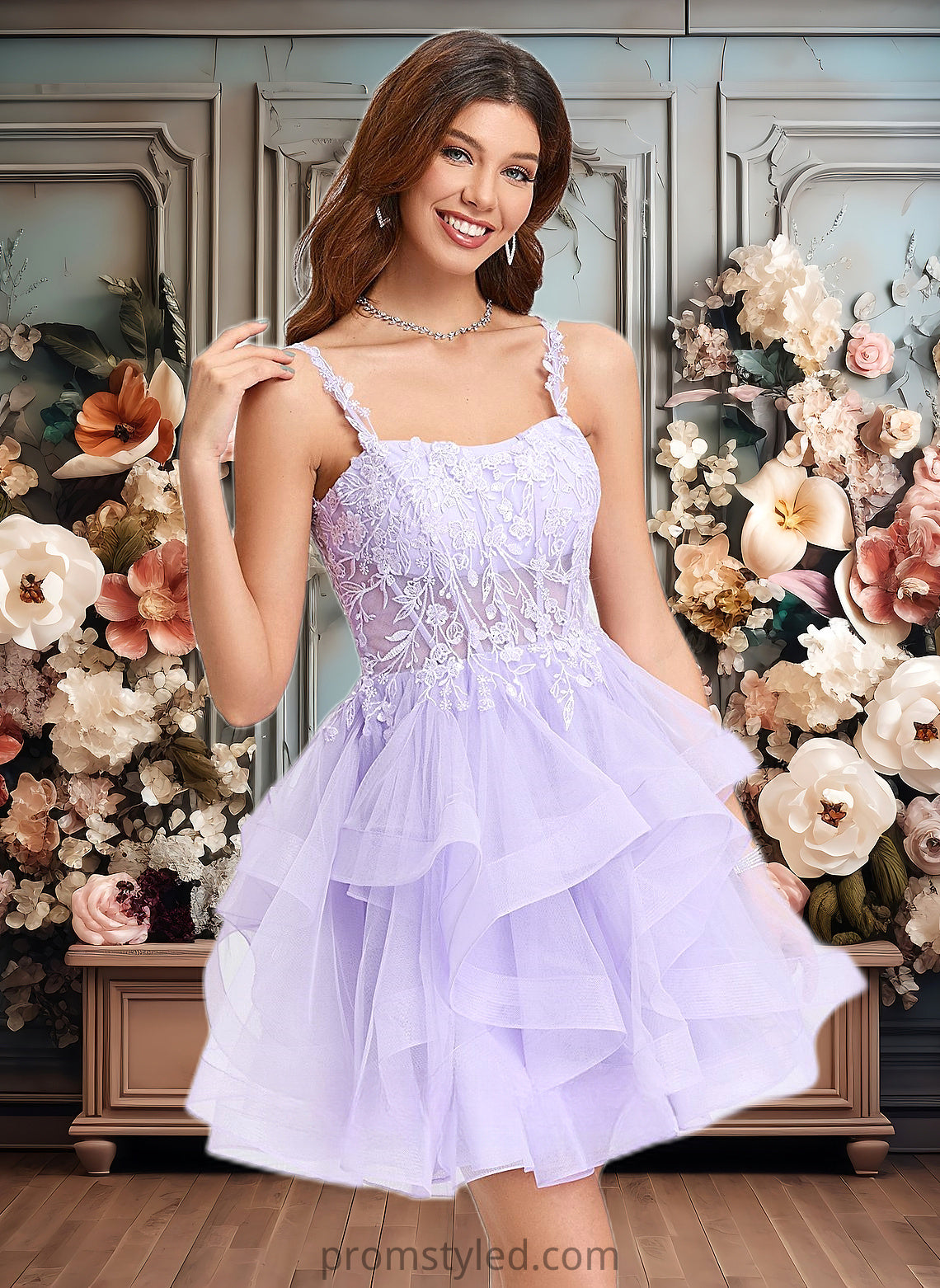 Clarissa Ball-Gown/Princess Sweetheart Short Tulle Homecoming Dress HLP0025677