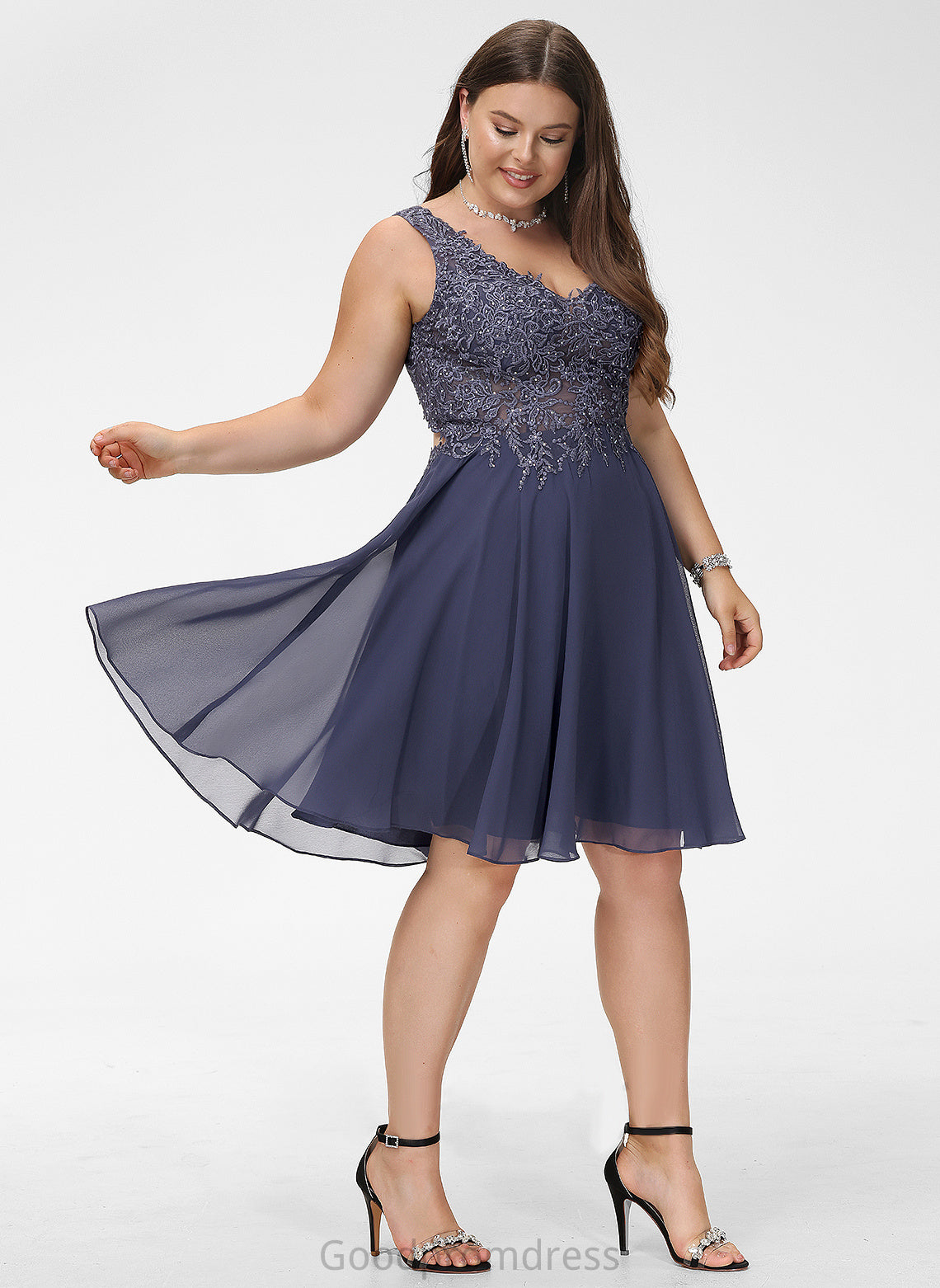 Formal Dresses Chiffon A-line Dresses V-Neck Kamari