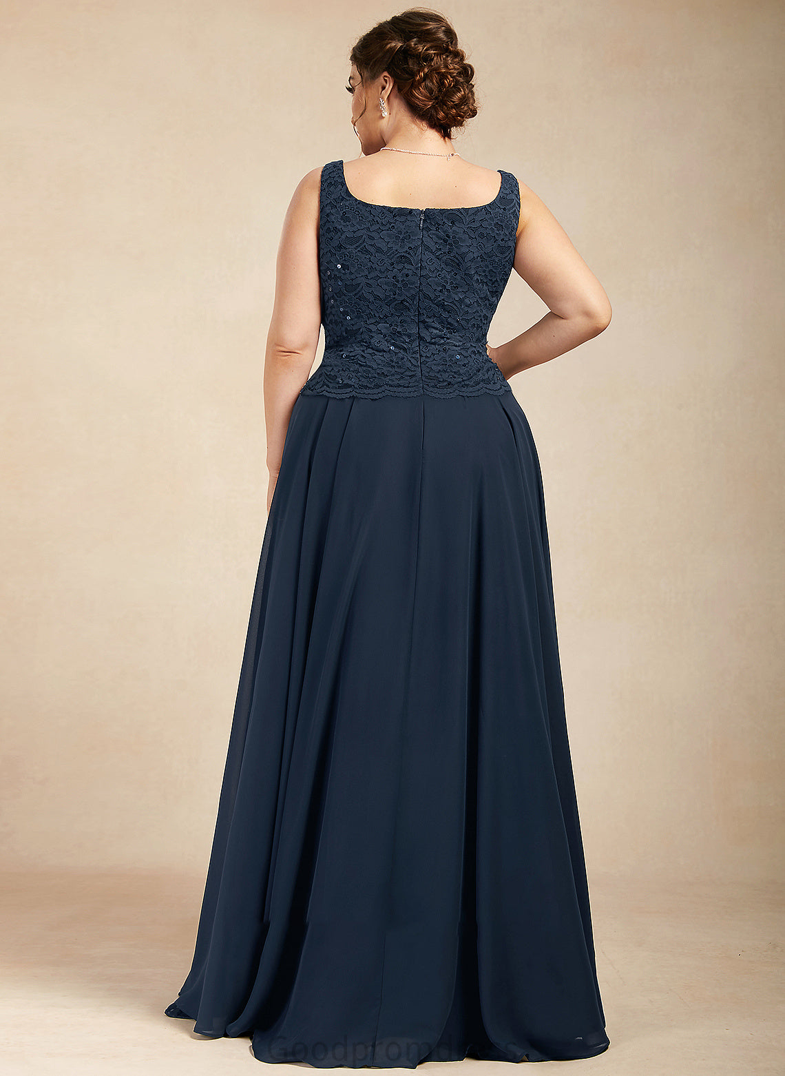 Sequins Bride Chiffon Dress Mother of Mother of the Bride Dresses the With Floor-Length Lace A-Line Laila Square Neckline