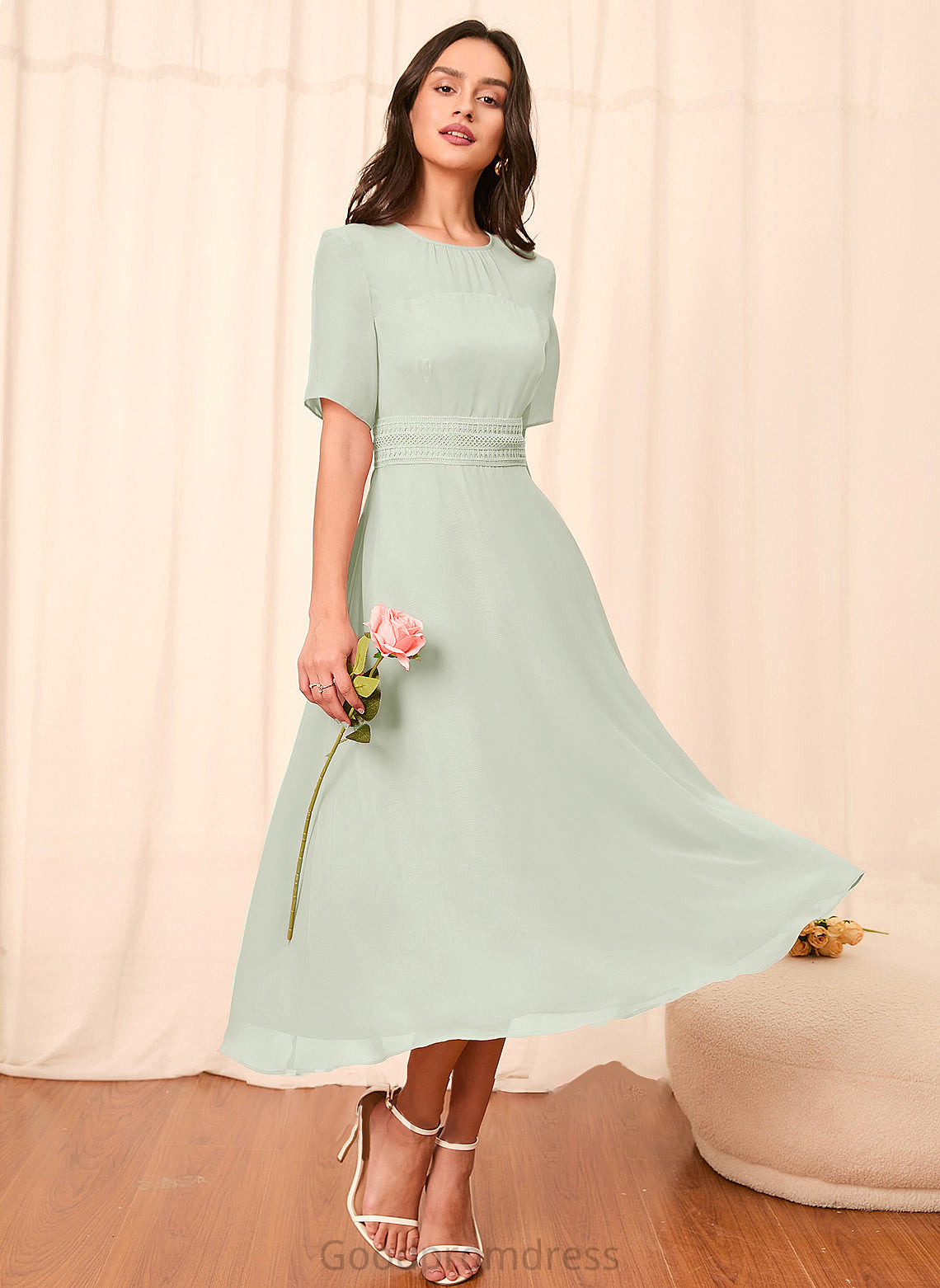 Sleeve Sleeves Fabric Silhouette Length Knee-Length A-Line Straps Paityn Scoop Natural Waist A-Line/Princess Bridesmaid Dresses