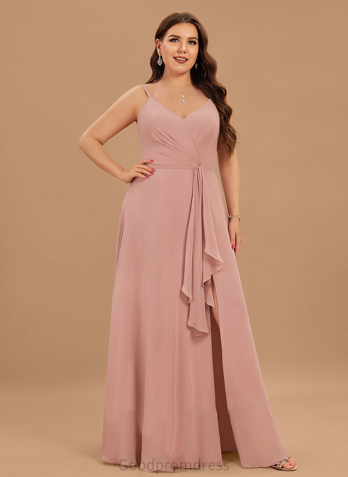 Dresses A-line Formal Dresses Chiffon Genevieve V-Neck