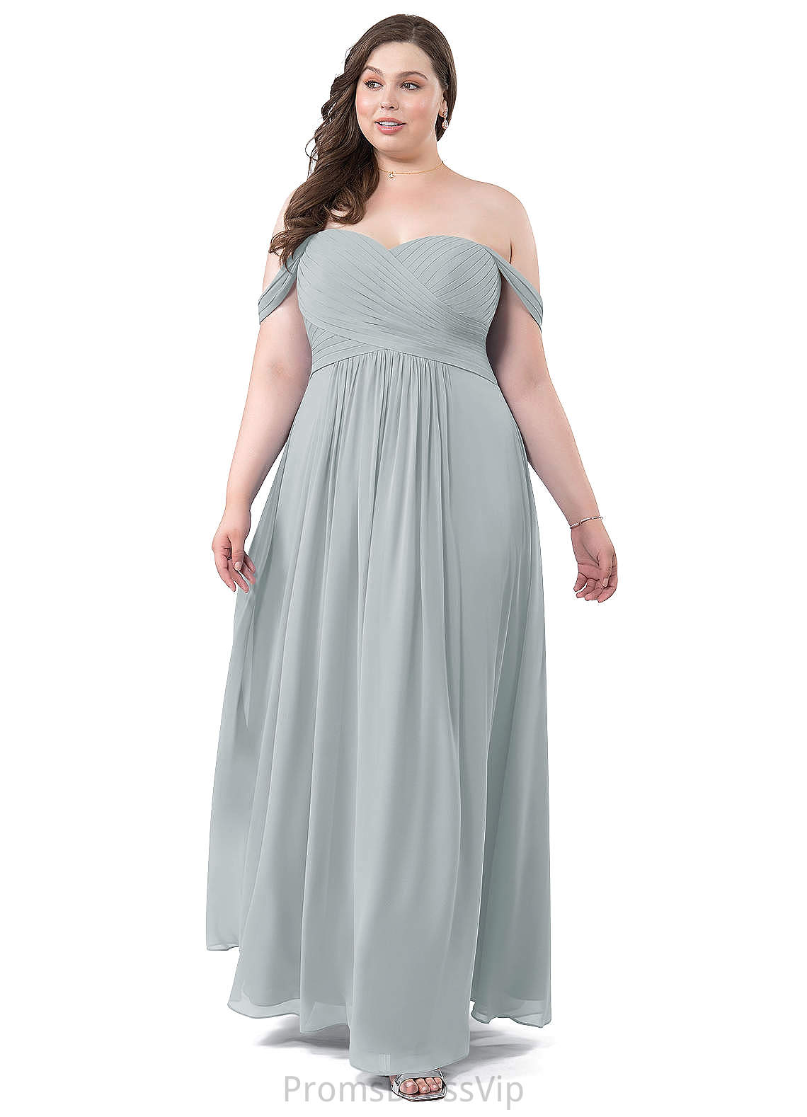 Justine Natural Waist Scoop A-Line/Princess Floor Length Sleeveless Bridesmaid Dresses