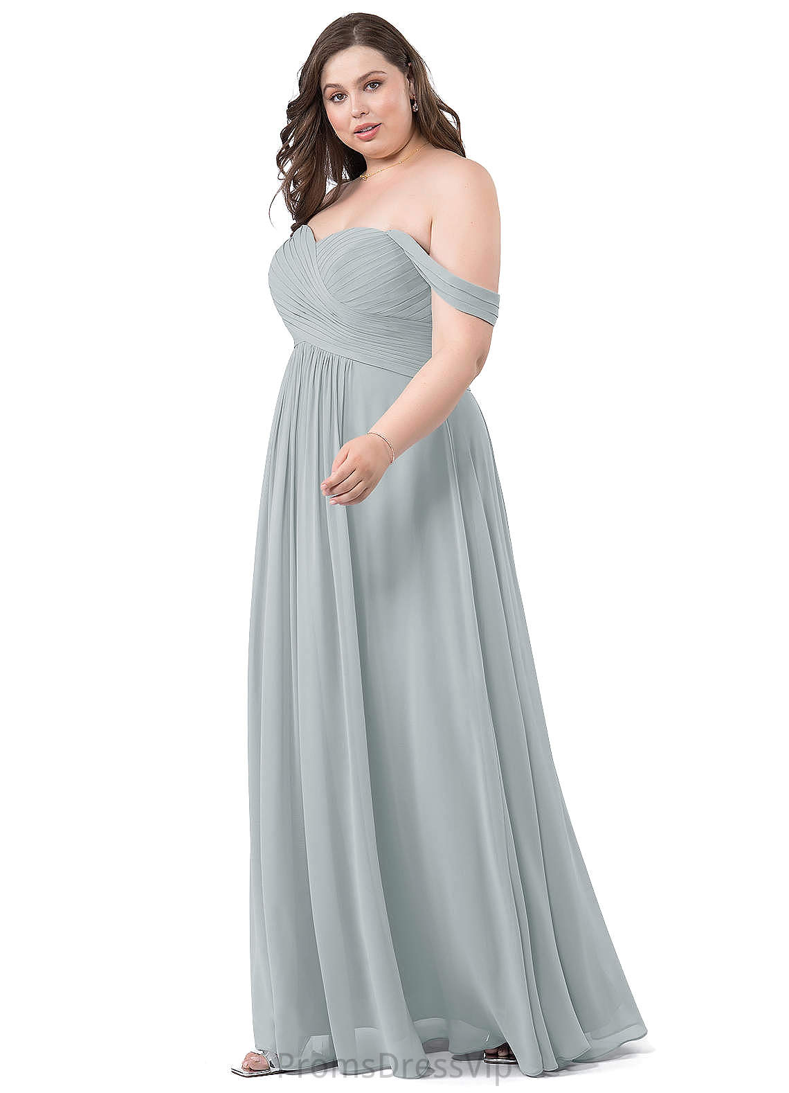 Justine Natural Waist Scoop A-Line/Princess Floor Length Sleeveless Bridesmaid Dresses