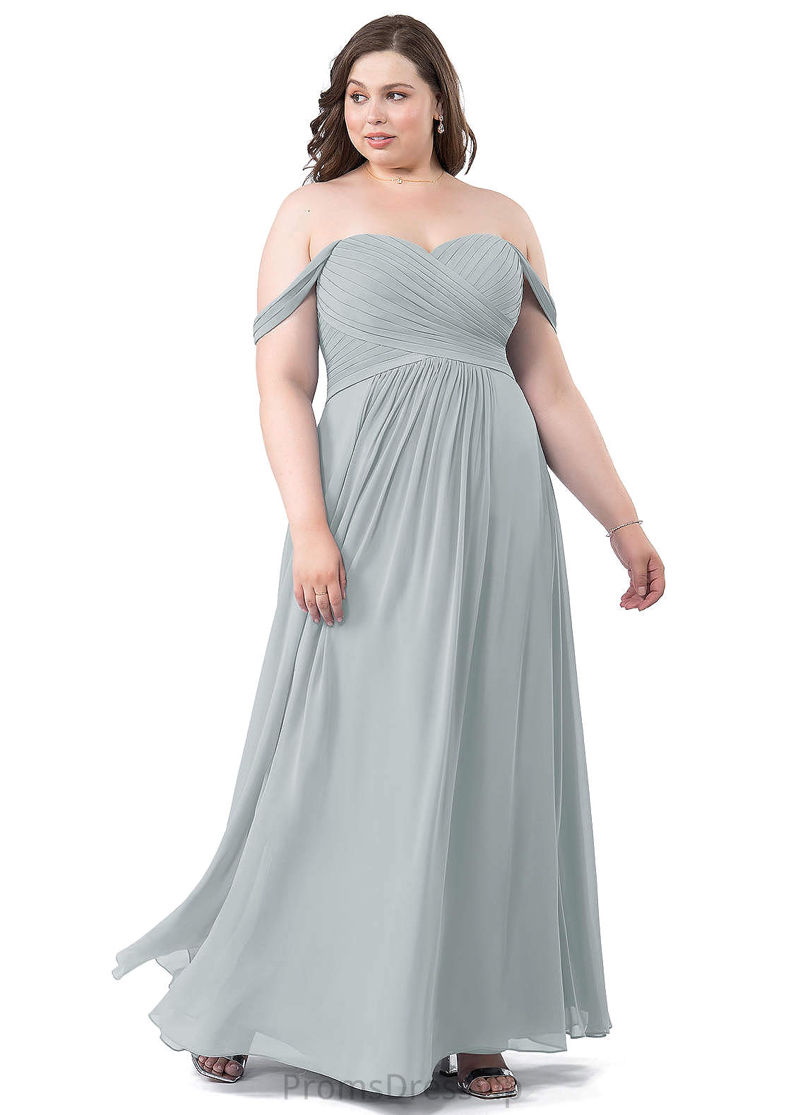 Justine Natural Waist Scoop A-Line/Princess Floor Length Sleeveless Bridesmaid Dresses