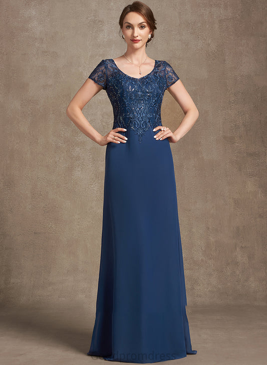 Mother of the Bride Dresses Floor-Length Bride Guadalupe With Mother of the Lace A-Line V-neck Sequins Chiffon Dress