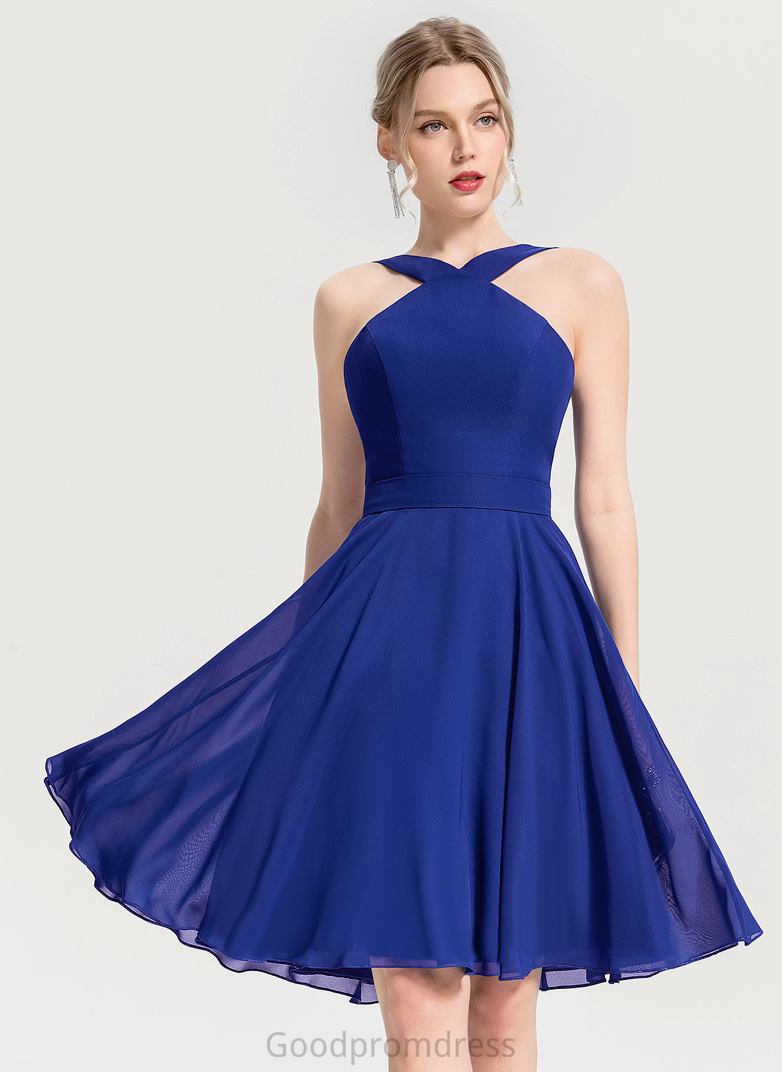 Liz Chiffon Formal Dresses V-Neck A-line Dresses