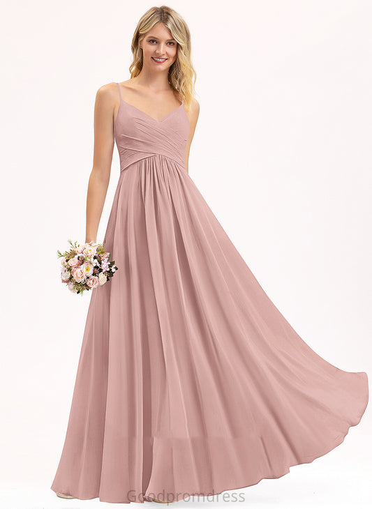 A-Line V-neck Fabric Ruffle Silhouette Length Floor-Length Embellishment Neckline Makenzie Natural Waist Scoop Bridesmaid Dresses