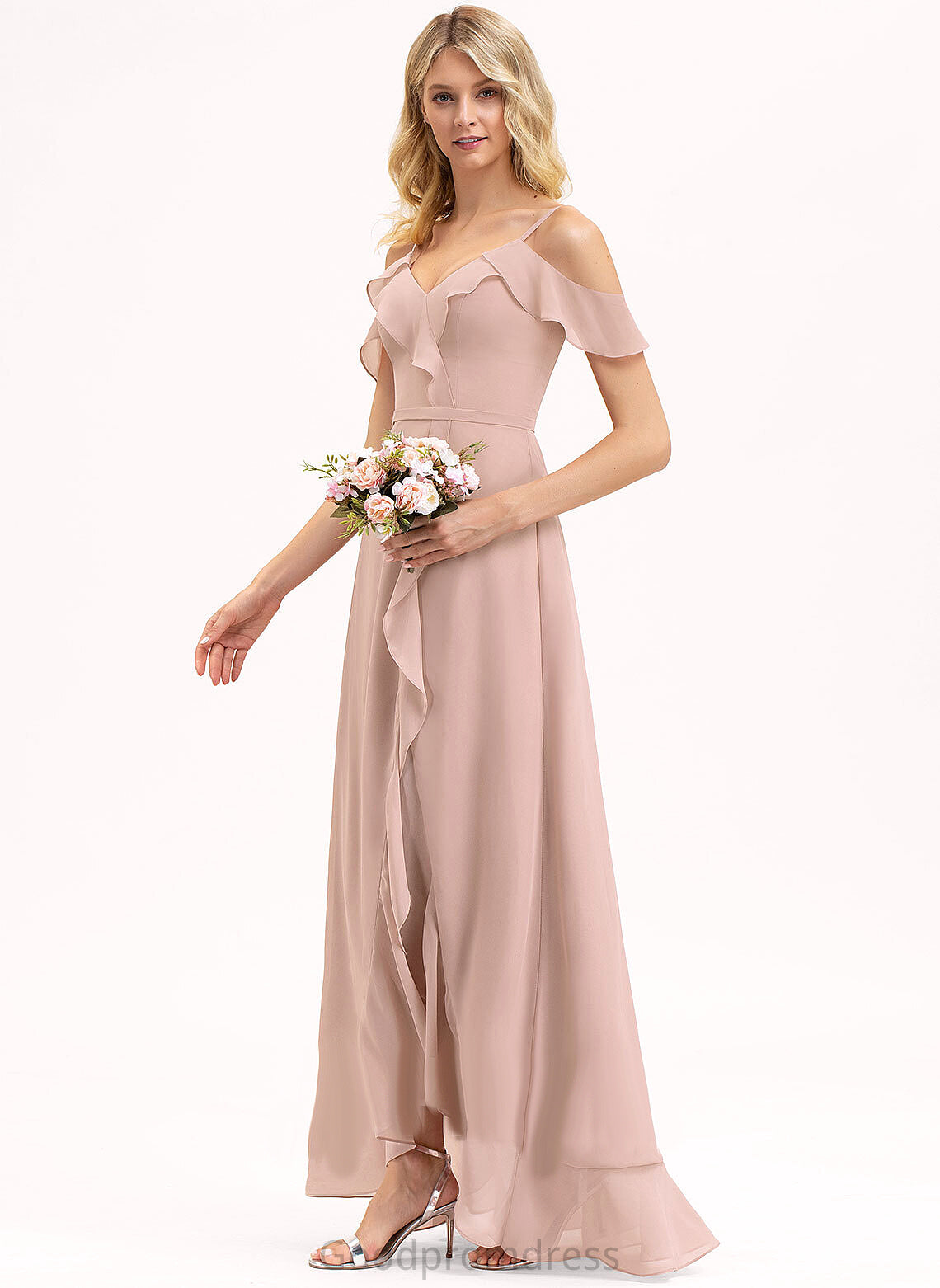 Haven Chiffon A-line V-Neck Dresses Formal Dresses