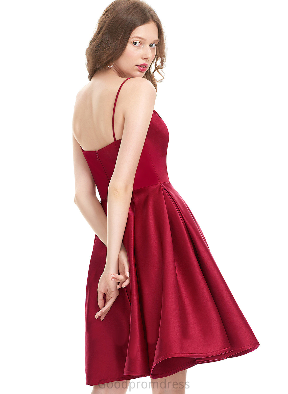 Formal Dresses Dresses Satin A-line V-Neck Tatum