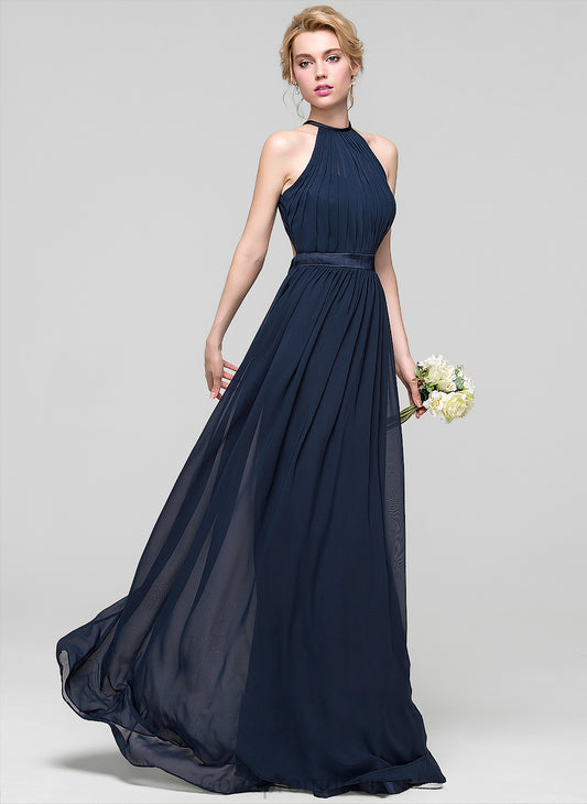 A-Line Neckline Floor-Length Silhouette Fabric ScoopNeck Embellishment Length Ruffle Germaine A-Line/Princess Scoop Bridesmaid Dresses