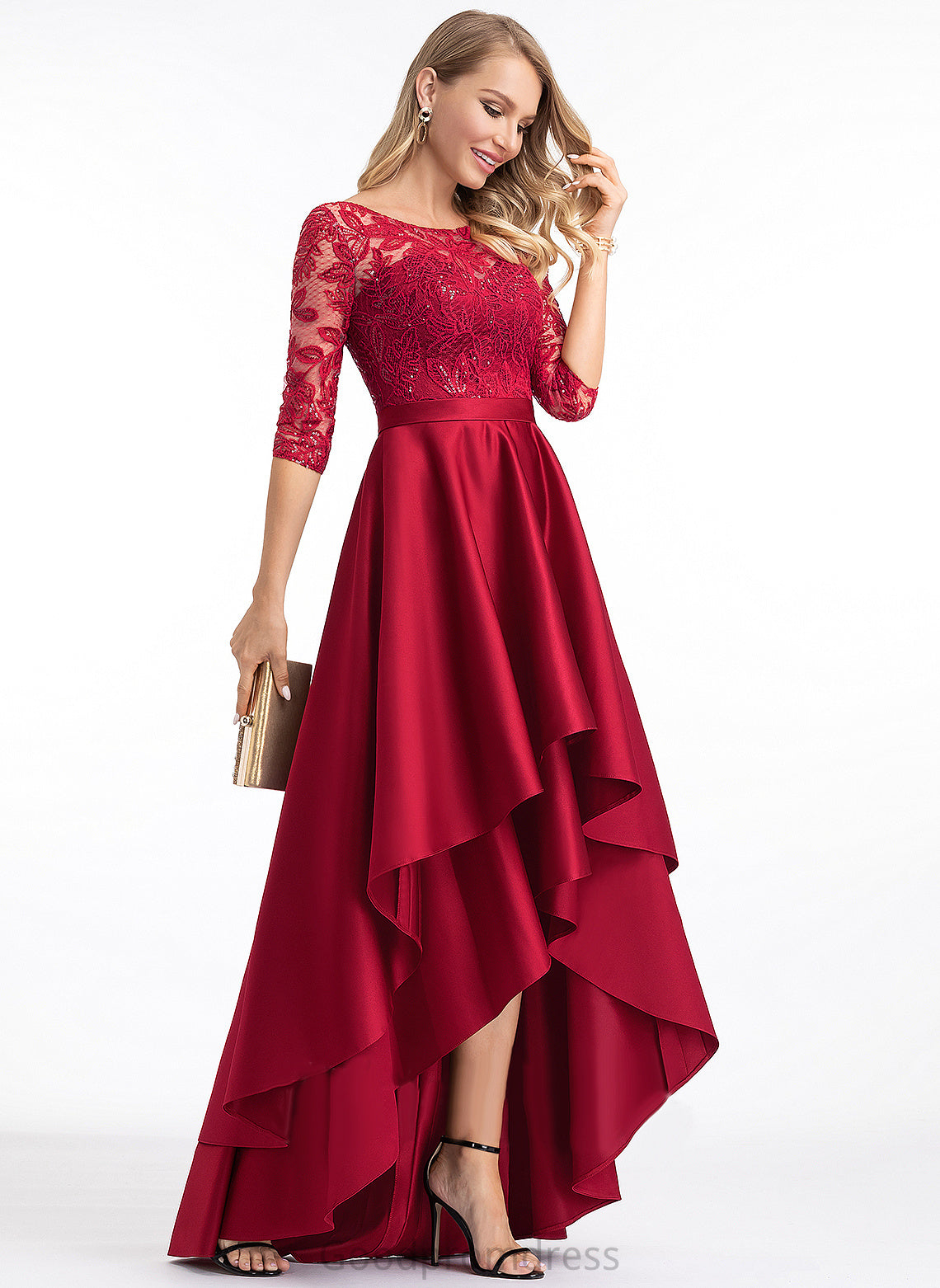 Dresses Satin Round Formal Dresses Neck A-line Shyann