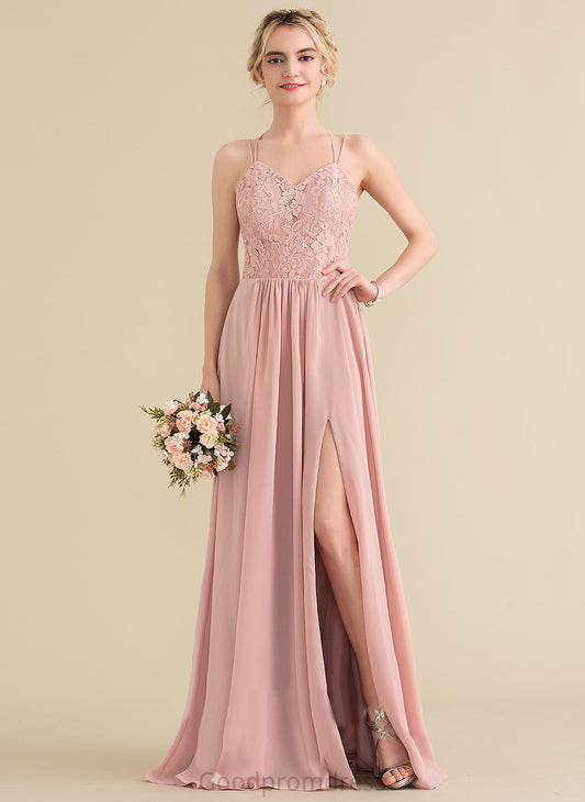 Lace Silhouette Straps&Sleeves A-Line Neckline Sweetheart Floor-Length Fabric Length Shyla Floor Length A-Line/Princess Bridesmaid Dresses