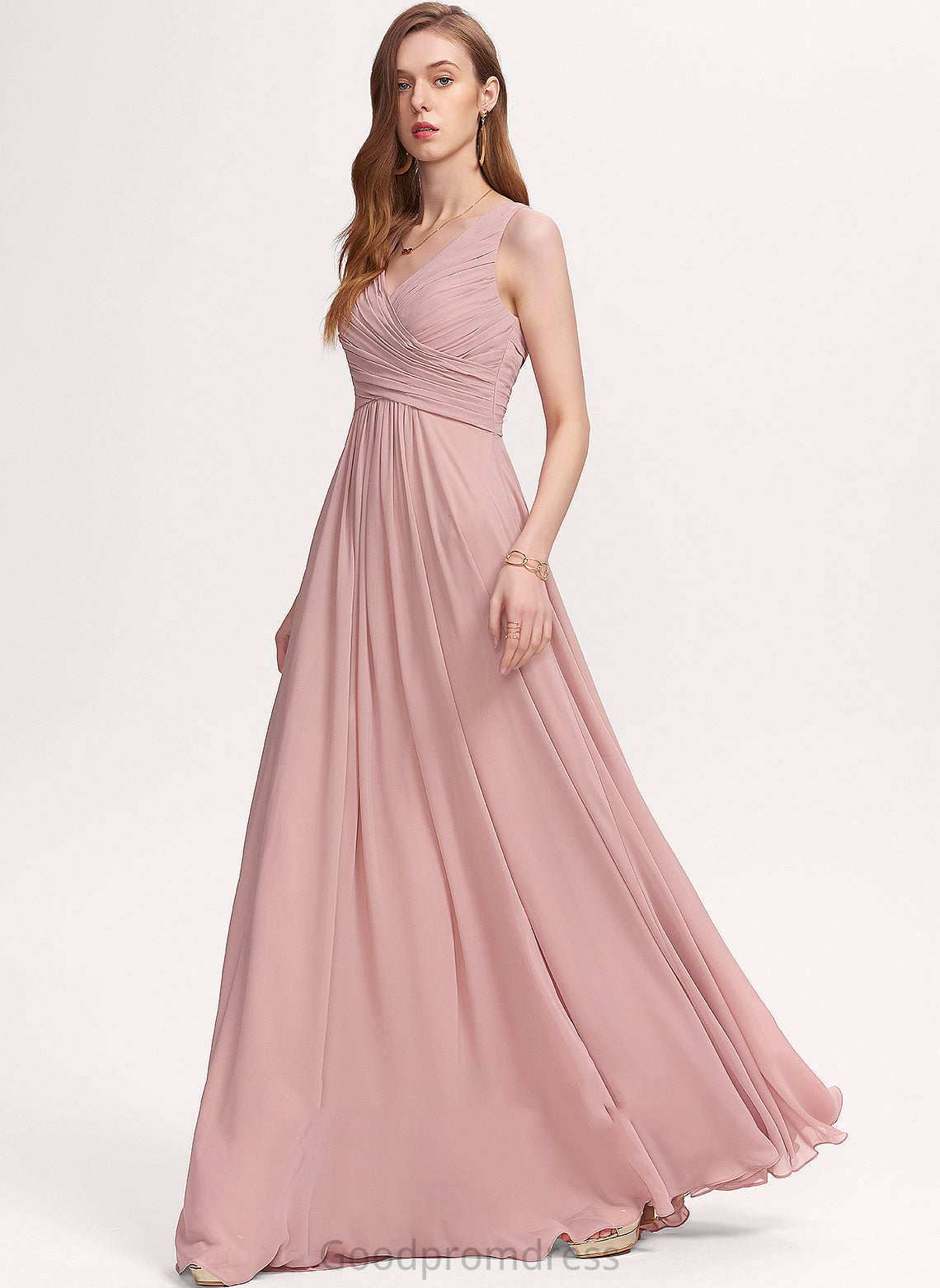 Chiffon A-line V-Neck Formal Dresses Alexa Dresses