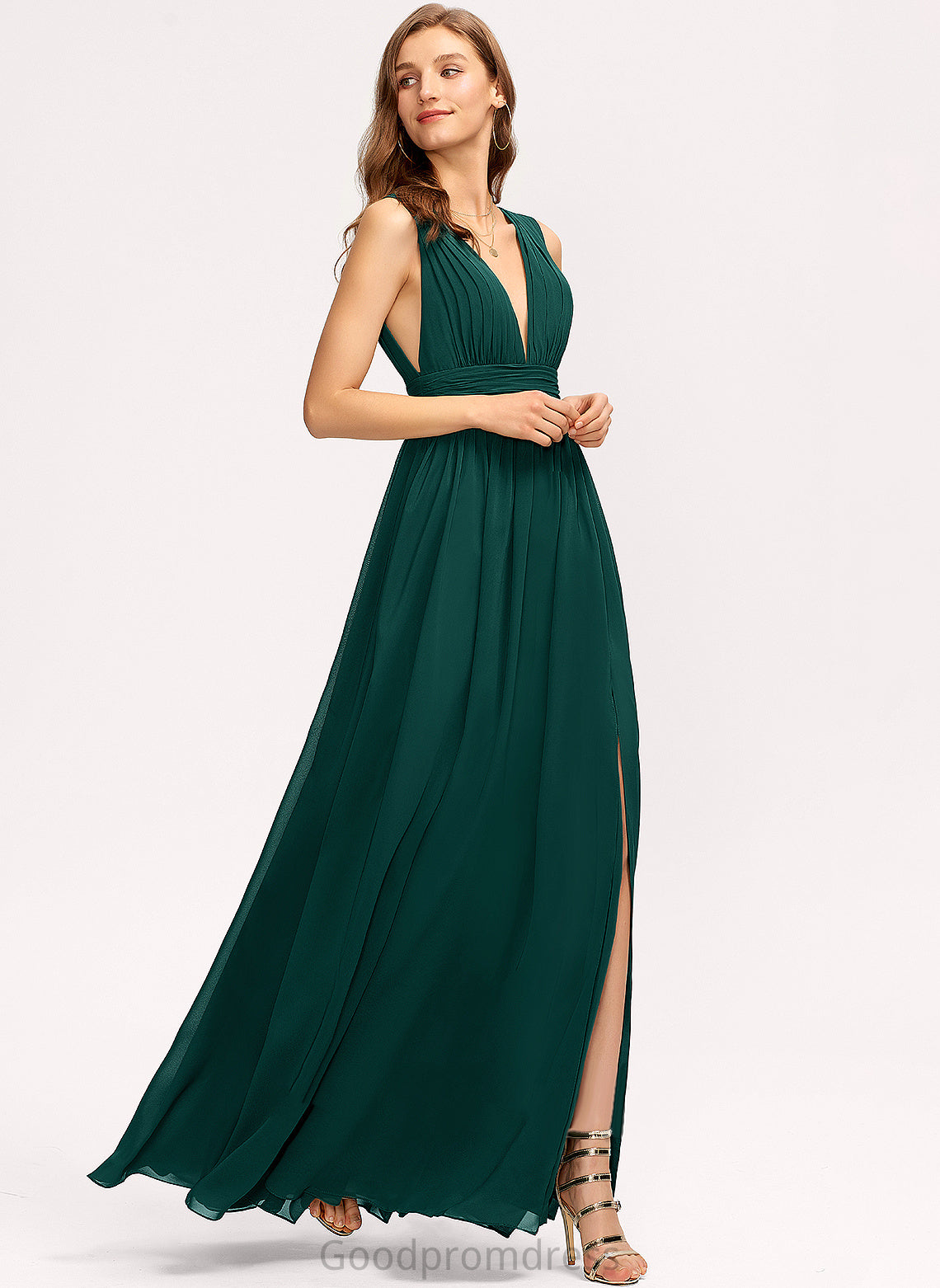 V-Neck Formal Dresses Dresses Helena Chiffon A-line