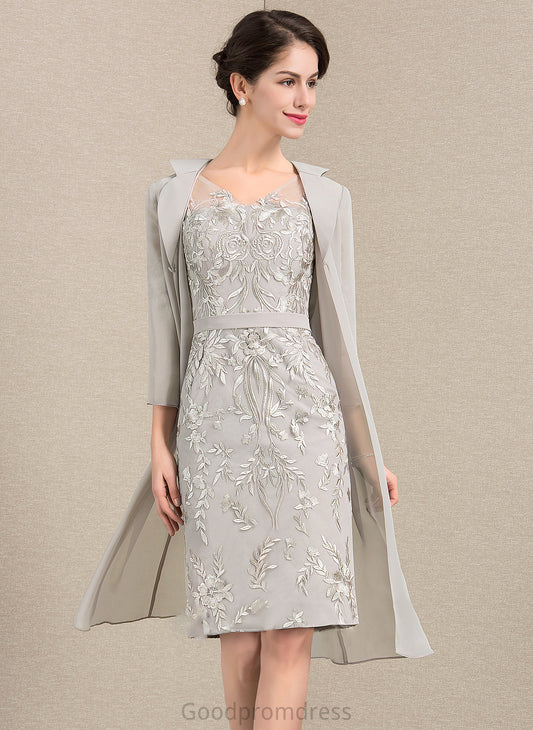 Mother of the Bride Dresses the Lace of Mother Dress Sheath/Column V-neck Bride Knee-Length Avah