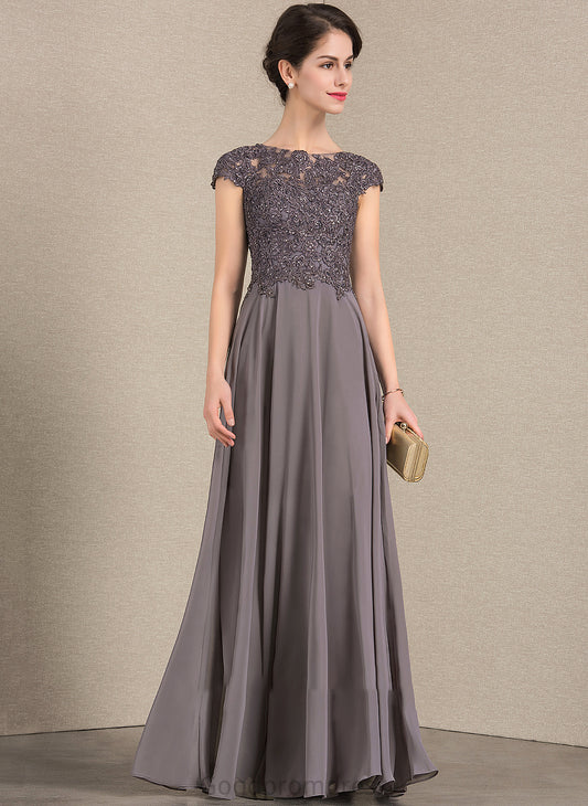 Nydia Mother of the Bride Dresses the Neck Lace With Beading Dress Floor-Length Scoop A-Line Bride of Mother Chiffon