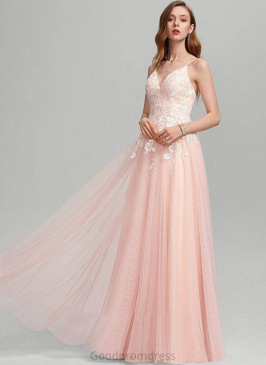 Floor-Length Vicky Tulle With Ball-Gown/Princess Sweetheart Prom Dresses Sequins