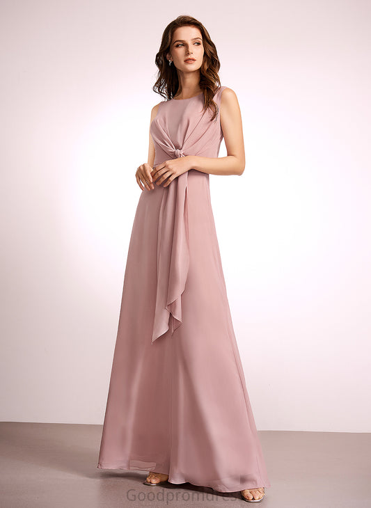 Floor-Length Silhouette Bow(s) Fabric Embellishment Length A-Line Straps Rita Floor Length Taffeta Natural Waist Bridesmaid Dresses