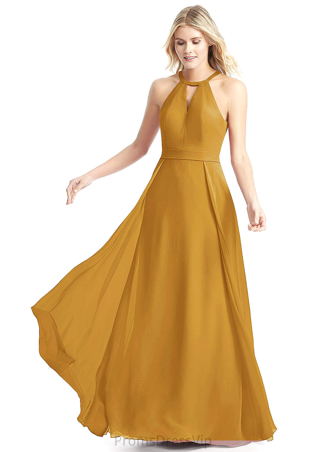 Ivy Floor Length Sleeveless One Shoulder Trumpet/Mermaid Natural Waist Bridesmaid Dresses