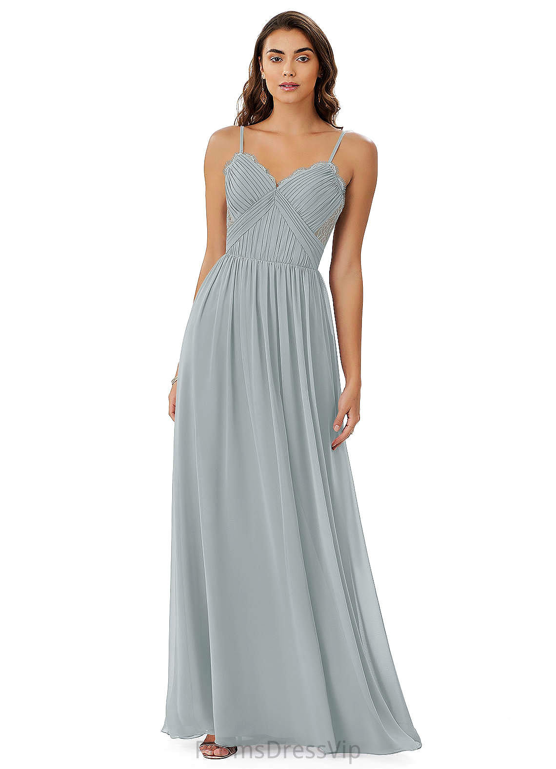 Aimee Floor Length A-Line/Princess Natural Waist Sleeveless Bridesmaid Dresses