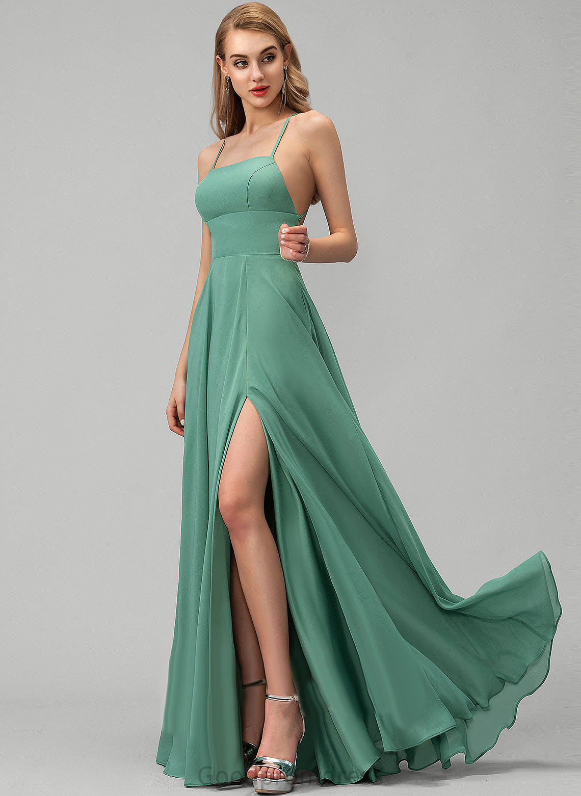 Chiffon Dresses Aracely Neck A-line Square Formal Dresses