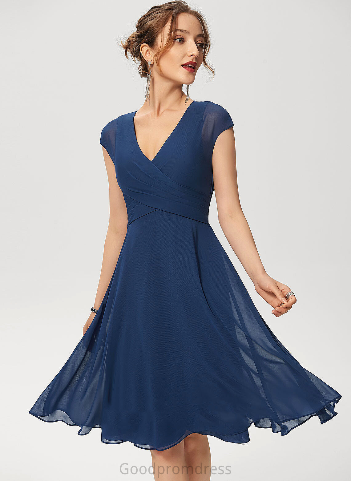 Formal Dresses Alexia V-Neck A-line Chiffon Dresses