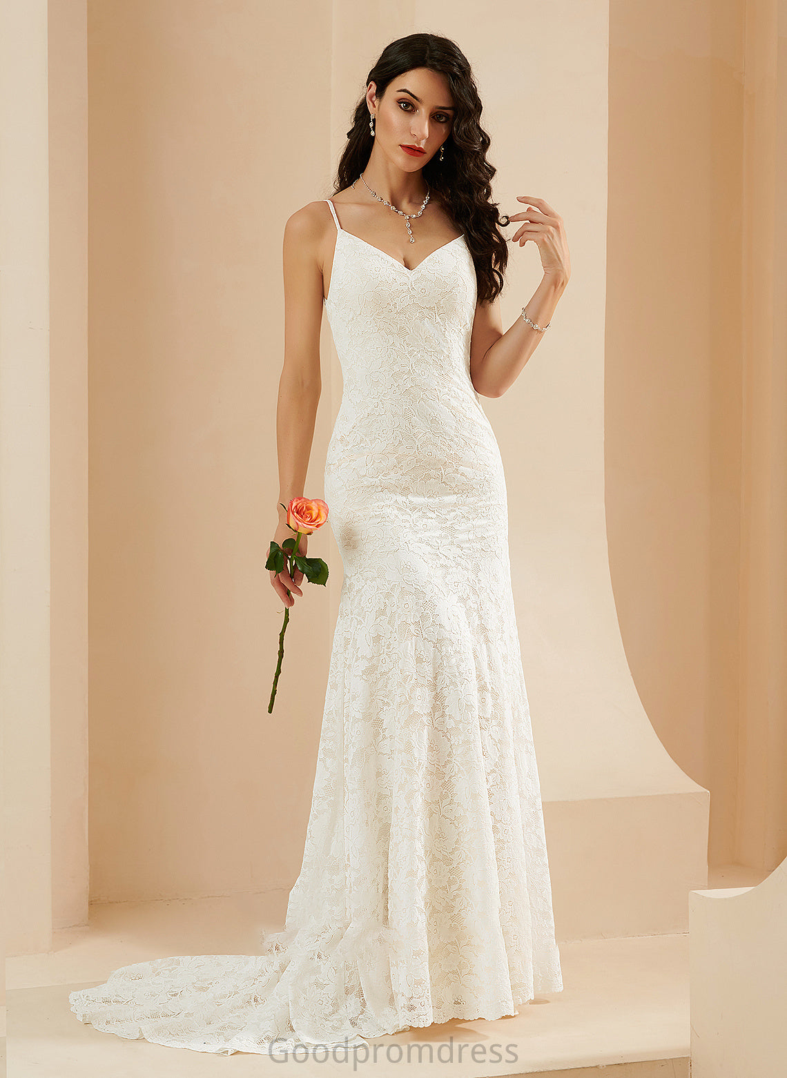 Train Wedding Dresses Dress Trumpet/Mermaid Dania Court V-neck Wedding