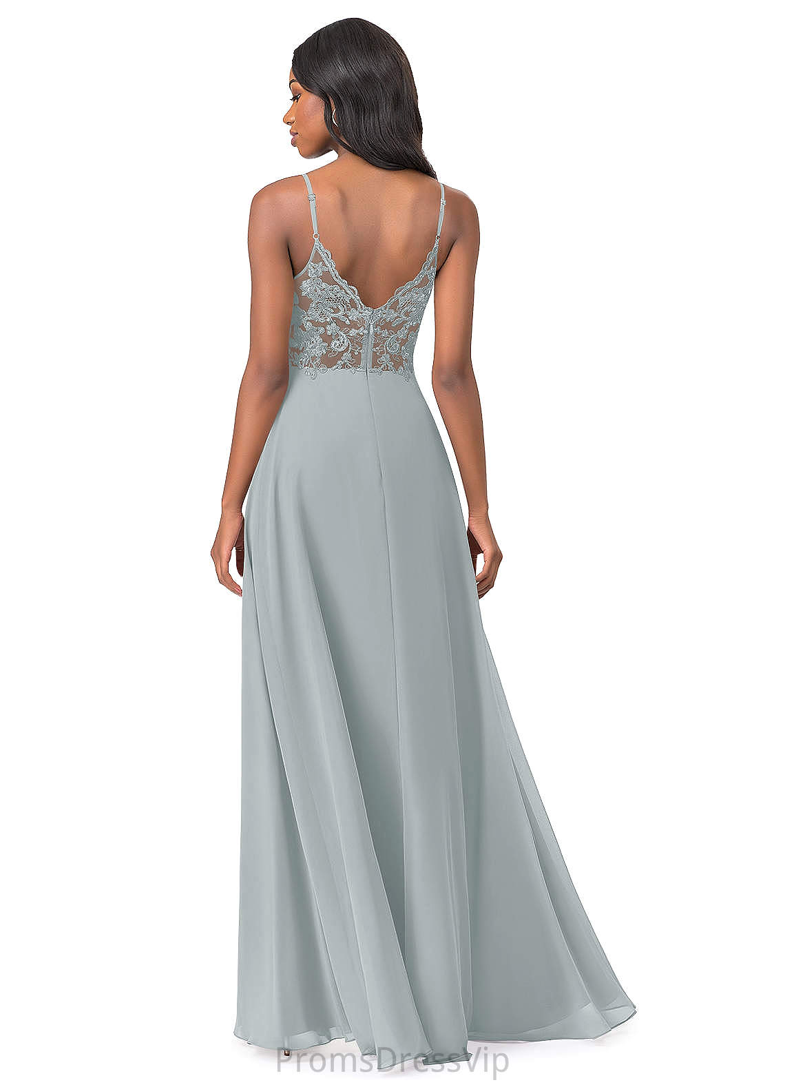 Eleanor Floor Length Natural Waist A-Line/Princess Spaghetti Staps Sleeveless Bridesmaid Dresses