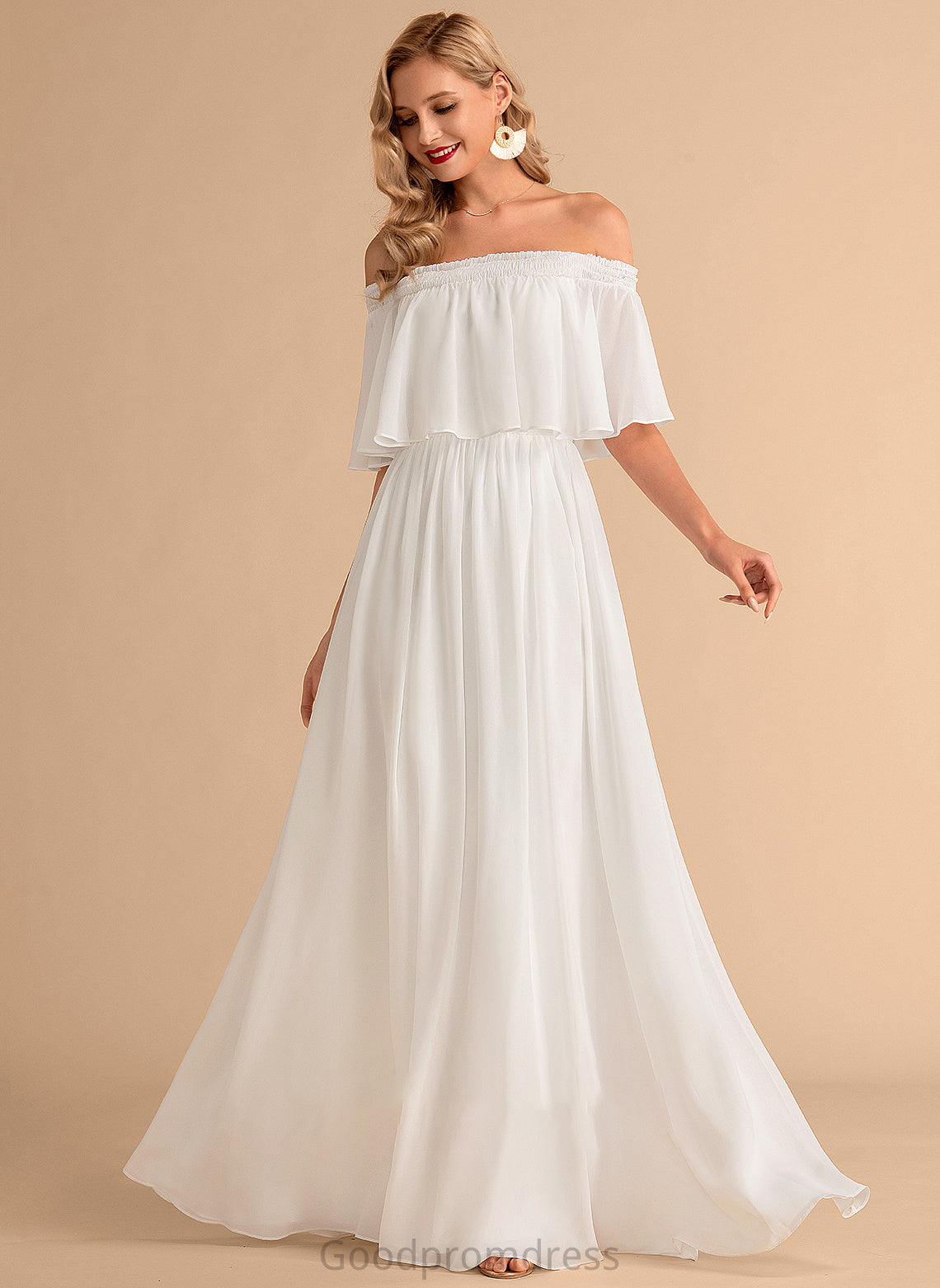 Dress Split Chiffon Front Wedding Dresses A-Line Wedding Haven Floor-Length With