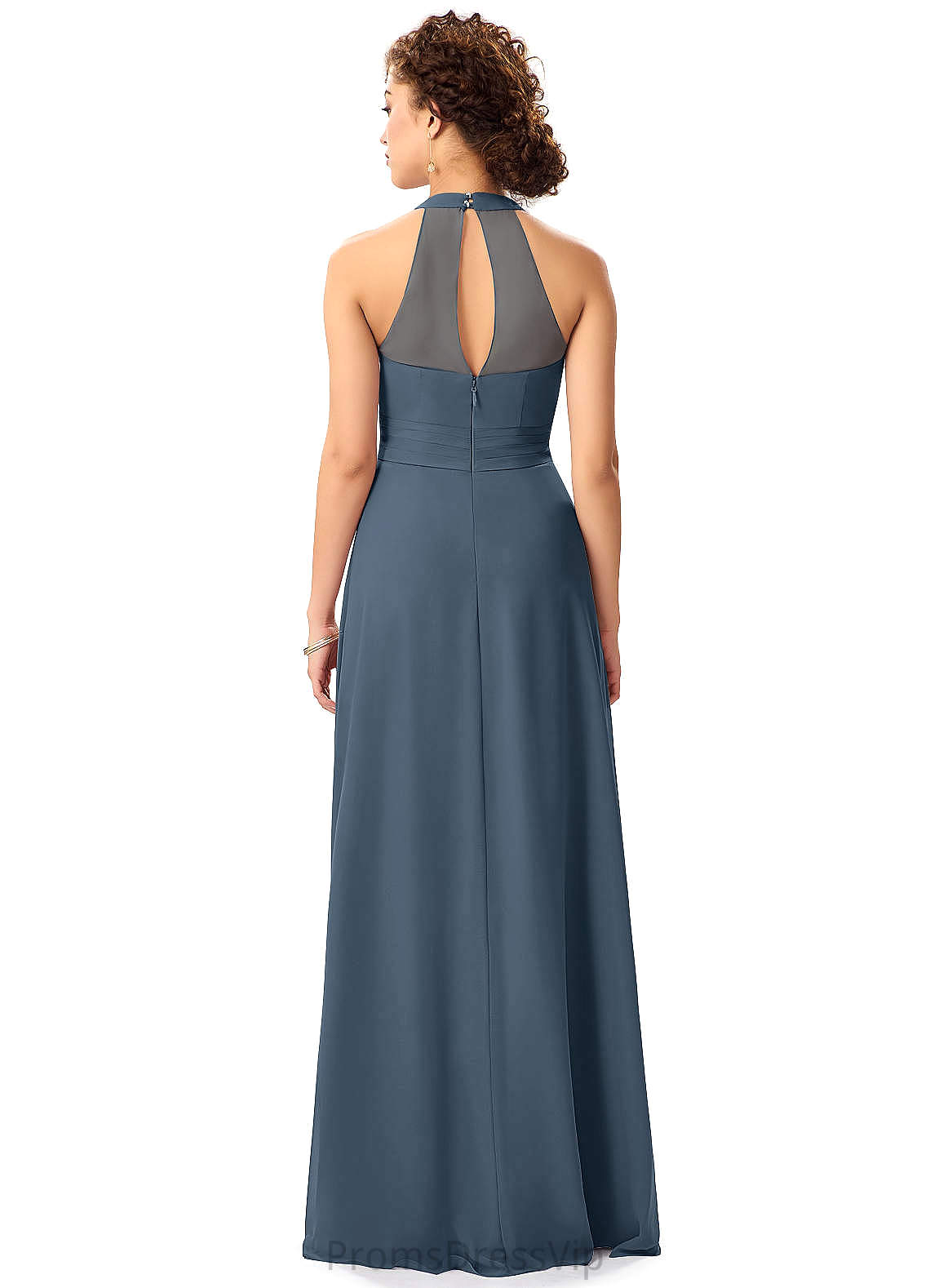 Haleigh Floor Length Natural Waist Sleeveless Straps A-Line/Princess Bridesmaid Dresses