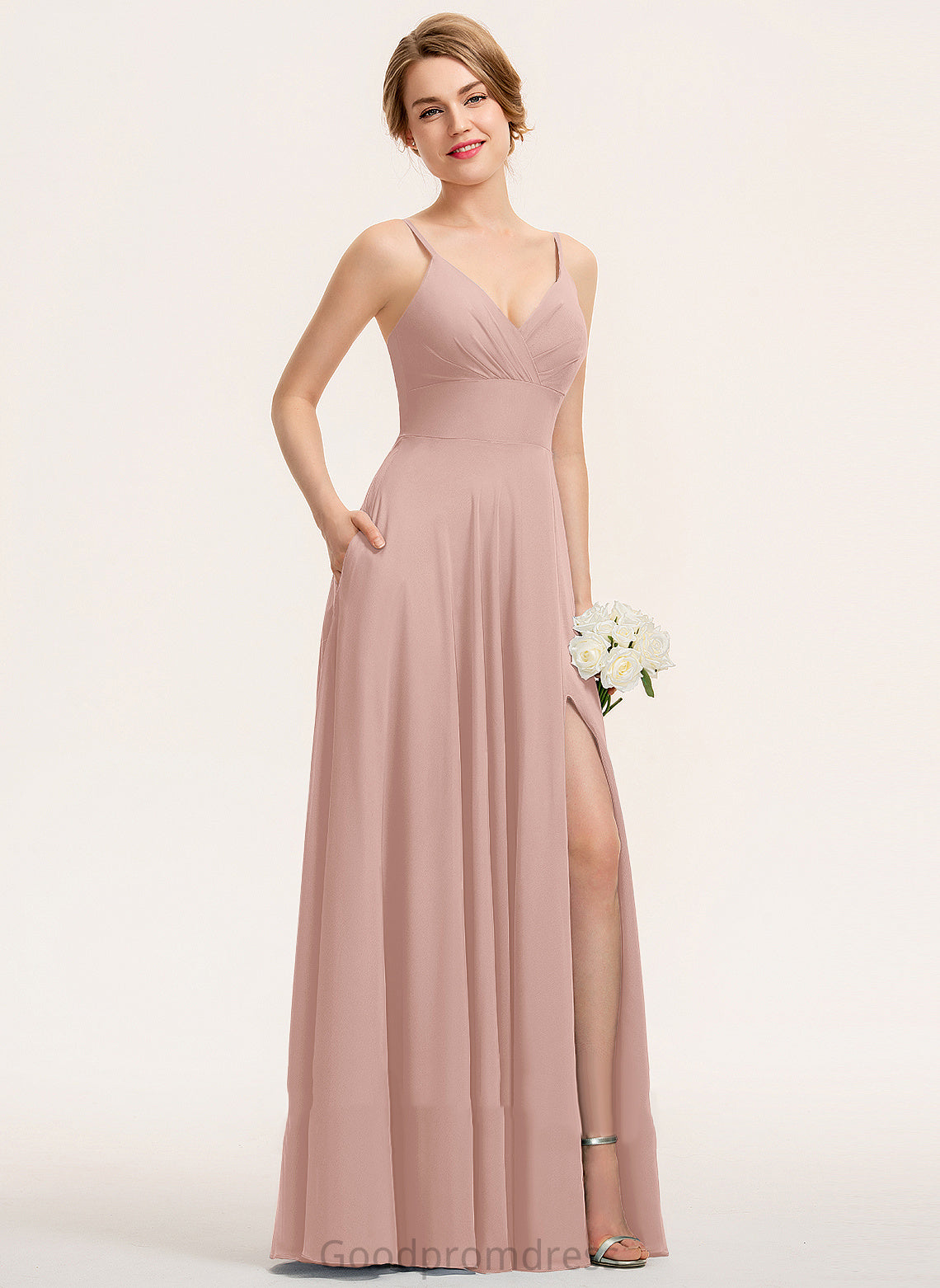 Formal Dresses V-Neck A-line Micaela Chiffon Dresses