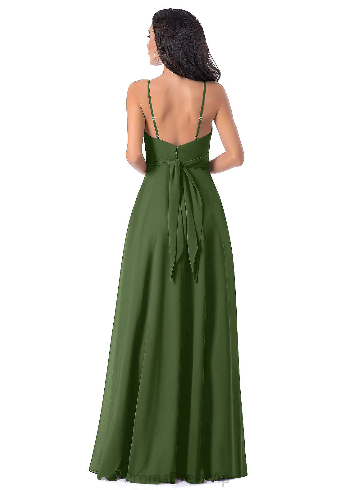 Mimi Halter Natural Waist A-Line/Princess Knee Length Sleeveless Bridesmaid Dresses