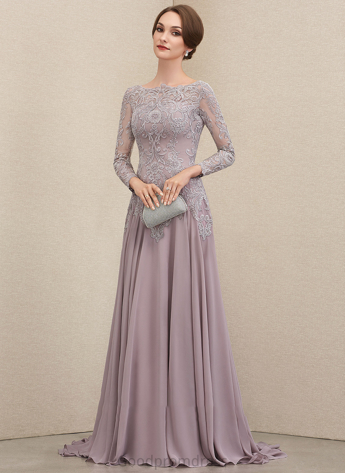 With Train Neck Sequins Dress Chiffon Bride the Athena Lace A-Line Mother of the Bride Dresses Sweep of Scoop Mother