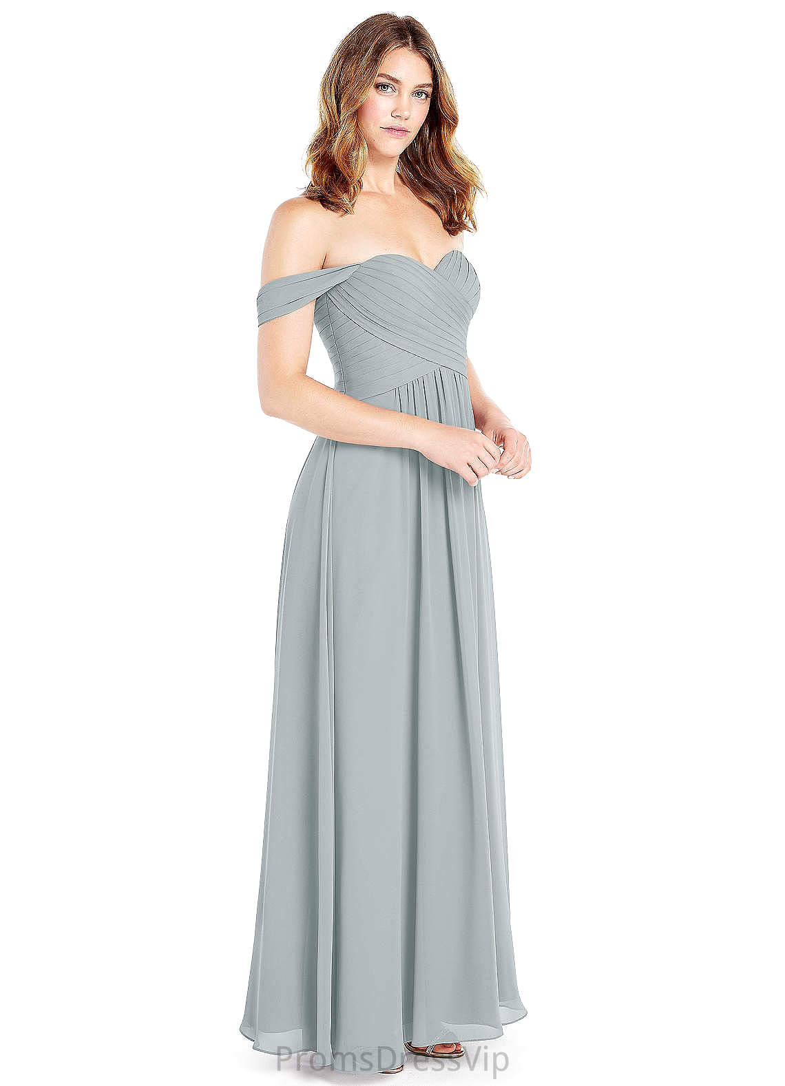 Justine Natural Waist Scoop A-Line/Princess Floor Length Sleeveless Bridesmaid Dresses