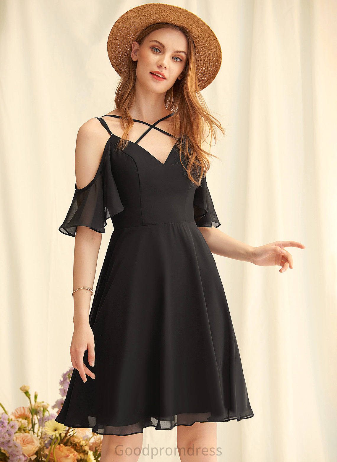 V-Neck Chiffon Dresses Janey A-line Formal Dresses