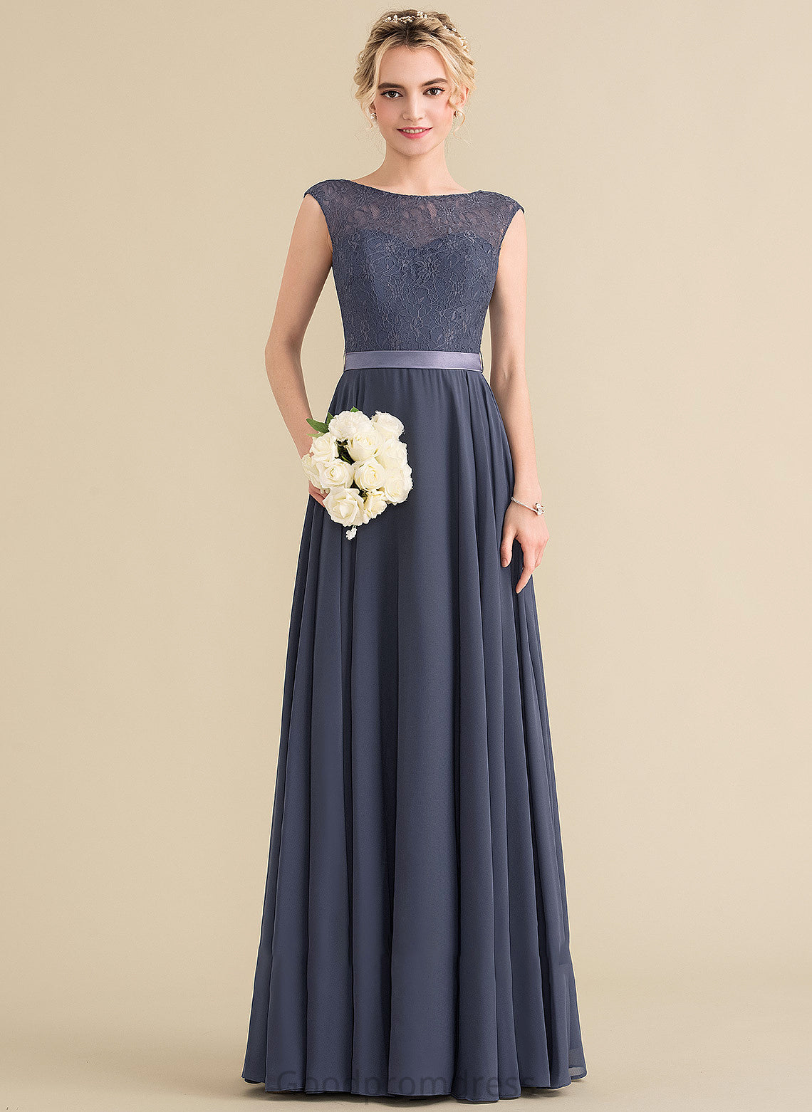 Length Neckline Floor-Length Fabric ScoopNeck A-Line Silhouette Bow(s) Embellishment Gillian Floor Length A-Line/Princess Bridesmaid Dresses