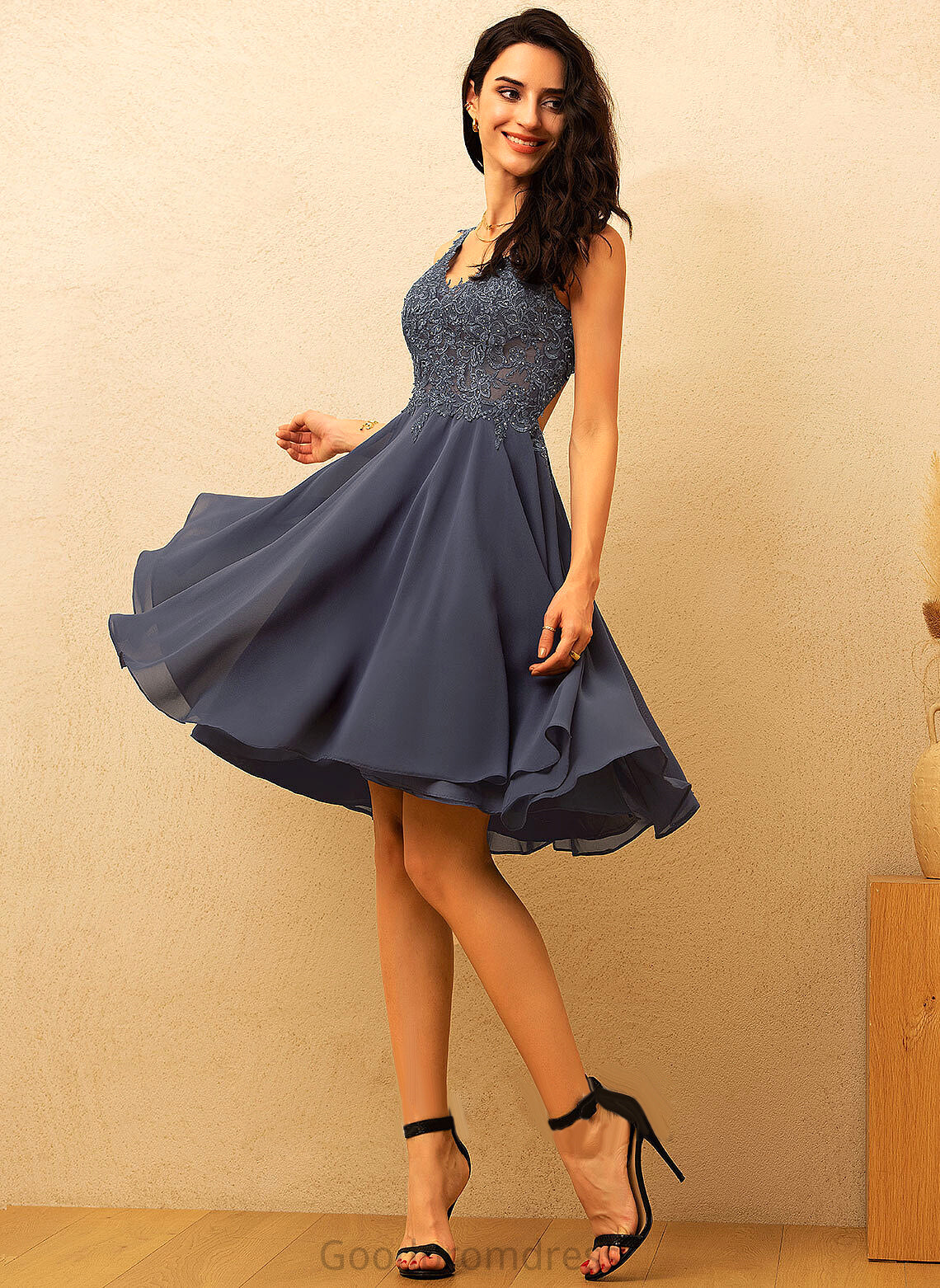 Formal Dresses Chiffon A-line Dresses V-Neck Kamari