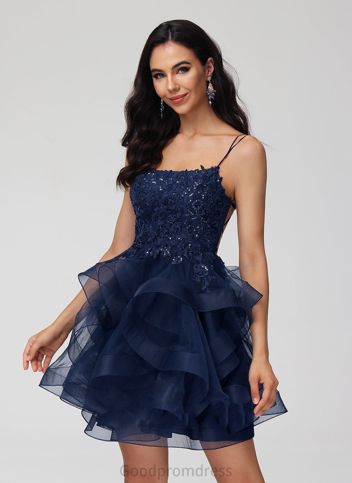 Scoop Dress Homecoming Dresses Short/Mini Tulle Ball-Gown/Princess With Lace Homecoming Neck Cherish Sequins