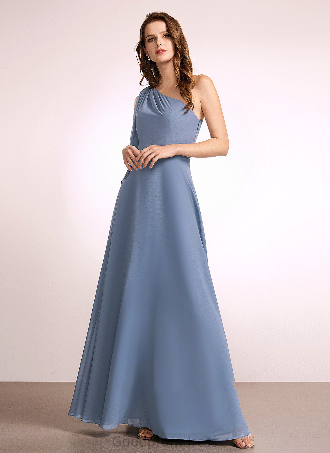 Length Silhouette Embellishment Neckline Bow(s) Floor-Length A-Line Fabric One-Shoulder Melissa Floor Length Spaghetti Staps Bridesmaid Dresses