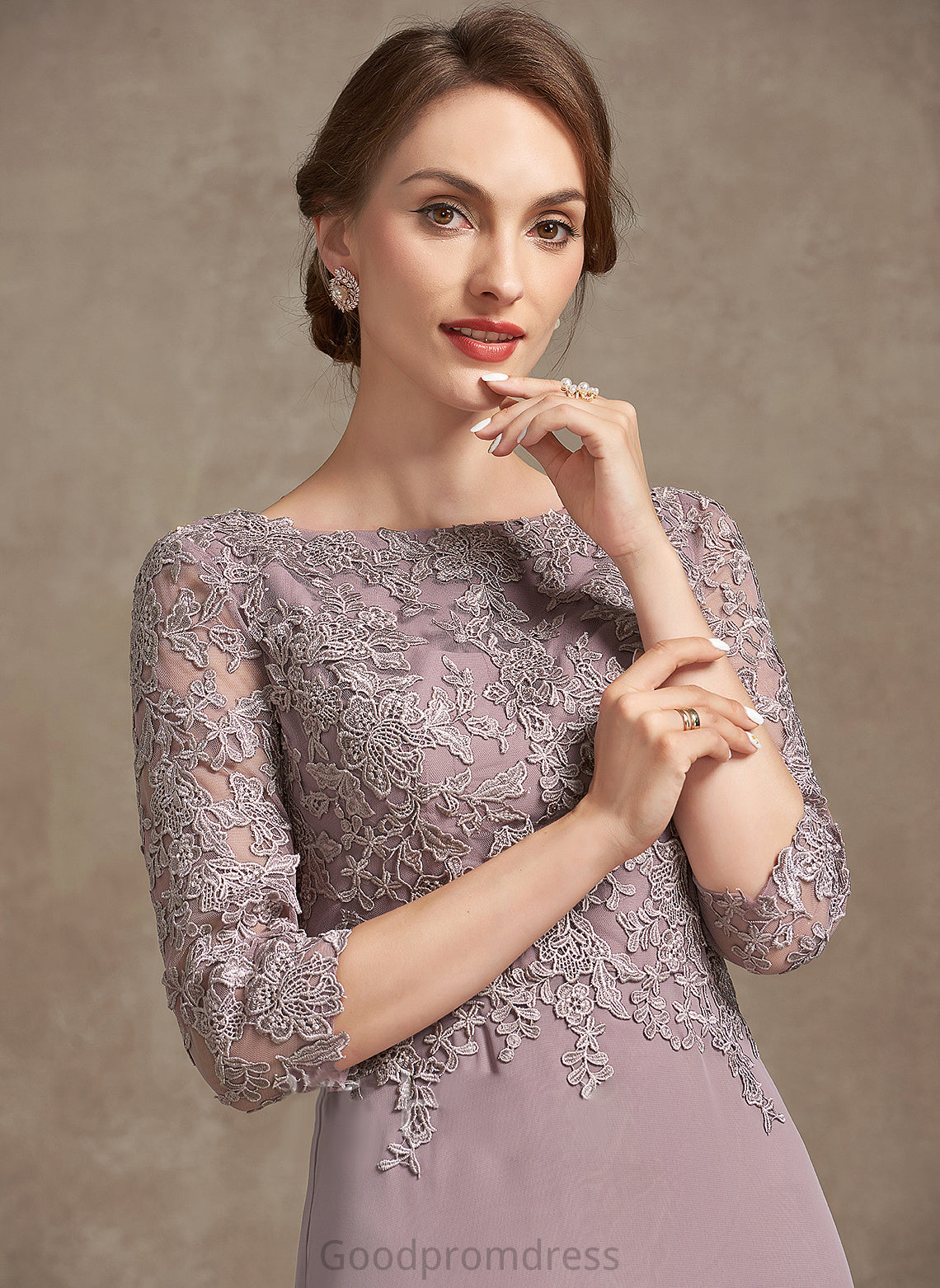 the A-Line Lace Rosemary of Dress Mother Mother of the Bride Dresses Scoop Chiffon Neck Bride Floor-Length