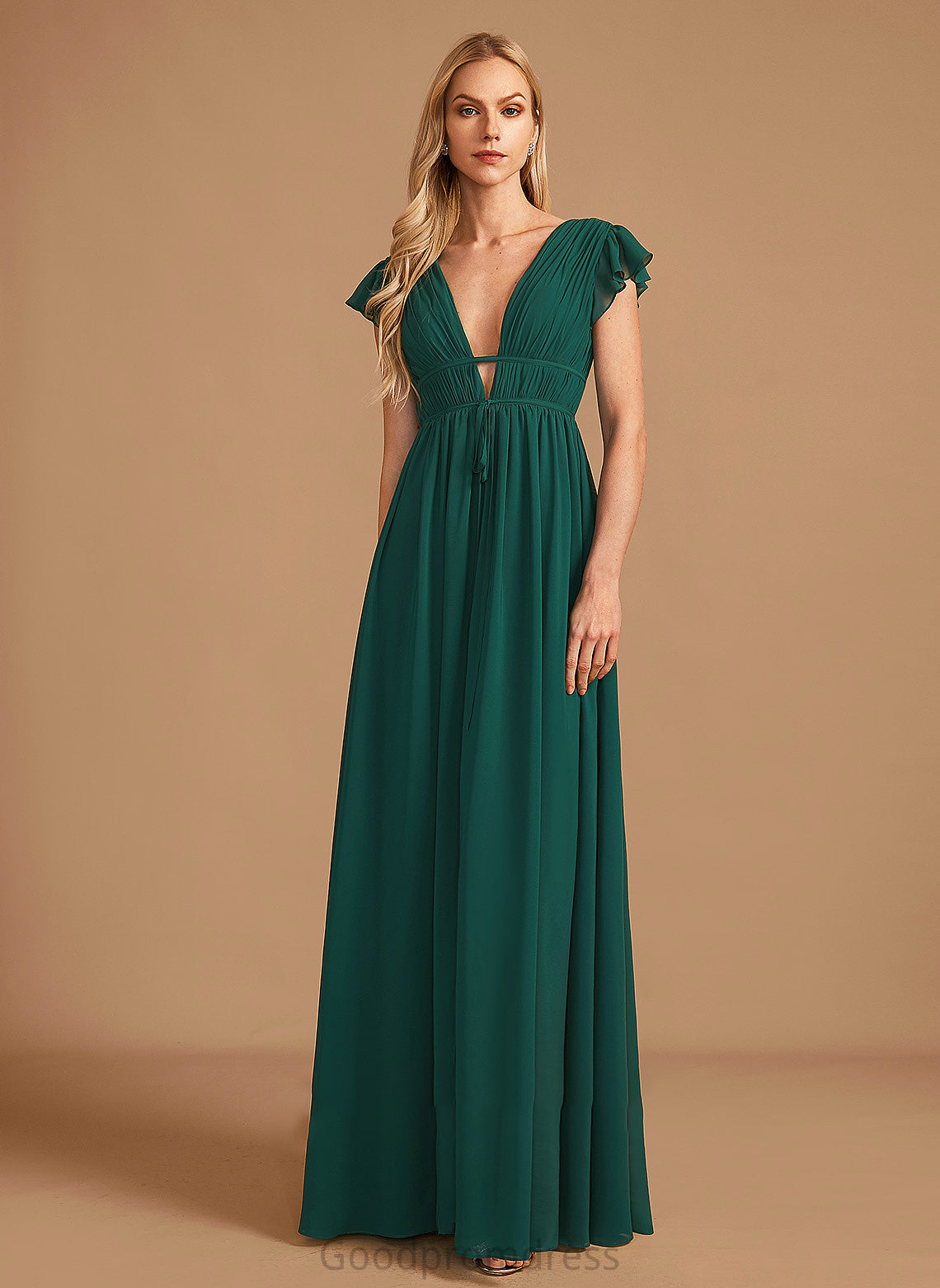 Fabric Length Neckline V-neck Embellishment A-Line SplitFront Silhouette Floor-Length Sarai Natural Waist Sweetheart Bridesmaid Dresses