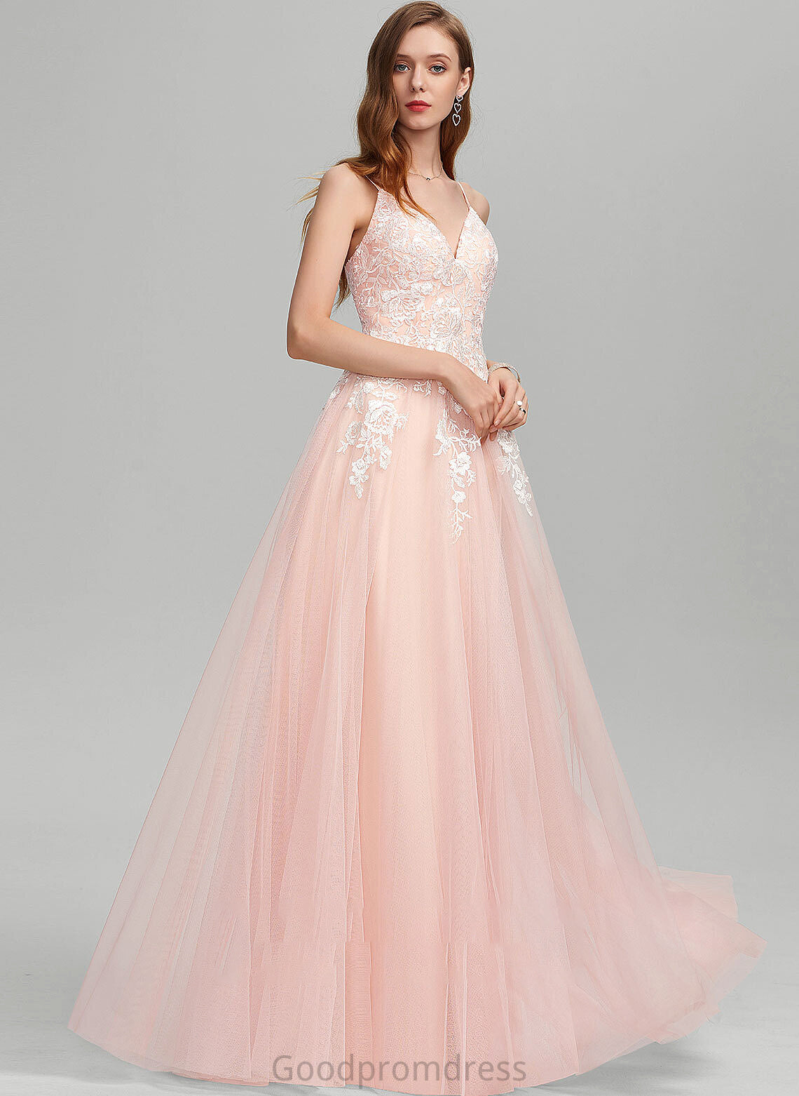 Floor-Length Vicky Tulle With Ball-Gown/Princess Sweetheart Prom Dresses Sequins