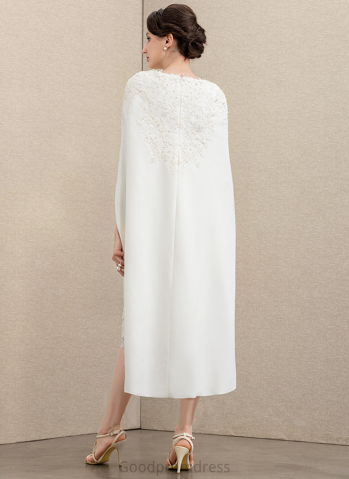 Logan Knee-Length the Bride Lace Sheath/Column Crepe With of Mother Sweetheart Dress Beading Mother of the Bride Dresses Stretch