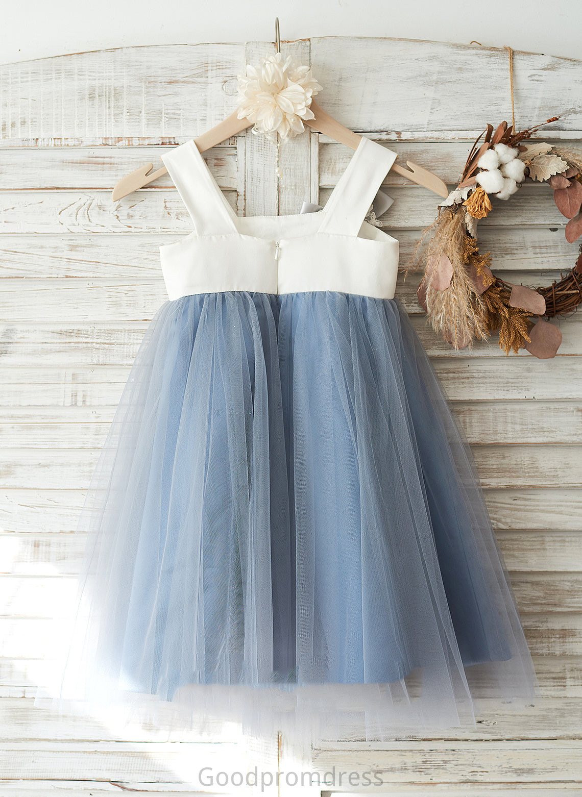 Knee-length Girl - Sleeveless Tulle/Lace Straps Dress Flower Flower Girl Dresses A-Line Caylee