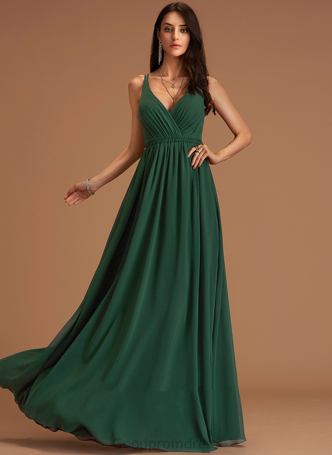 V-Neck Chiffon Makenna A-line Formal Dresses Dresses