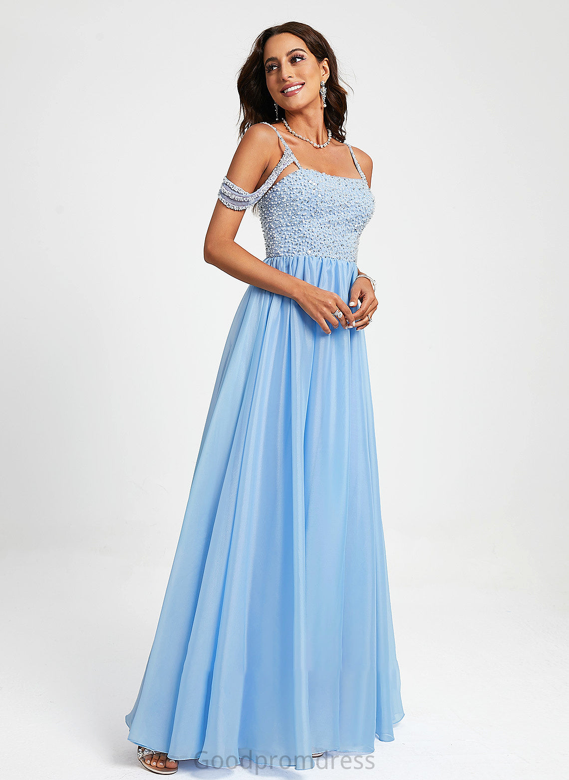 Irene With Sweetheart Prom Dresses Beading Organza Floor-Length Ball-Gown/Princess Sequins