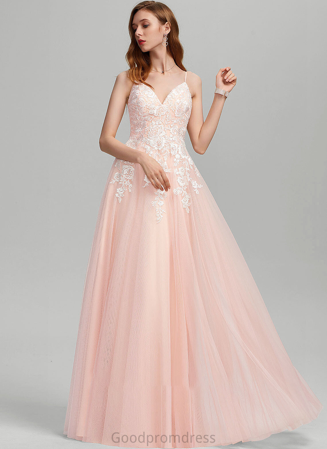 Floor-Length Vicky Tulle With Ball-Gown/Princess Sweetheart Prom Dresses Sequins