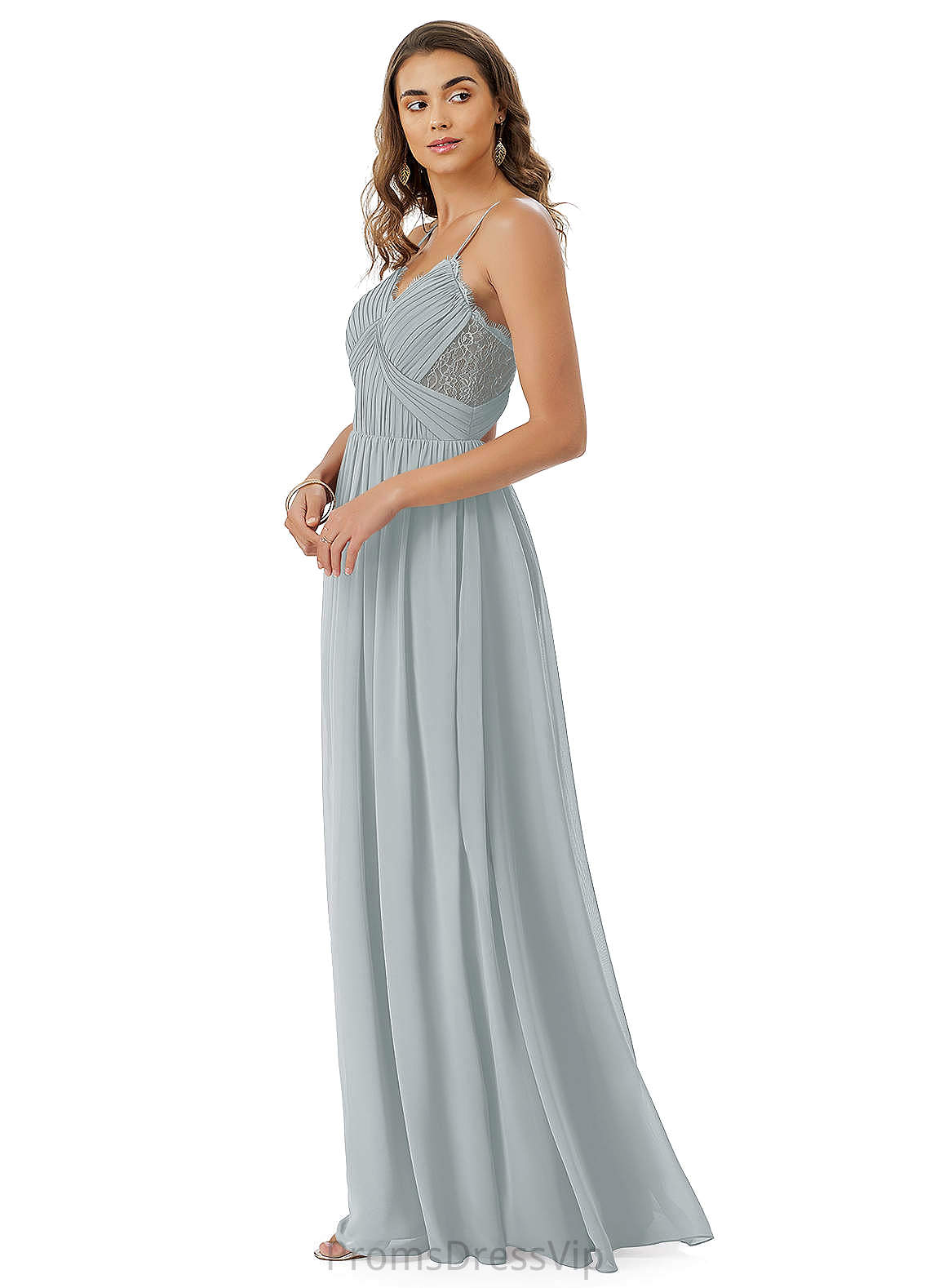 Aimee Floor Length A-Line/Princess Natural Waist Sleeveless Bridesmaid Dresses