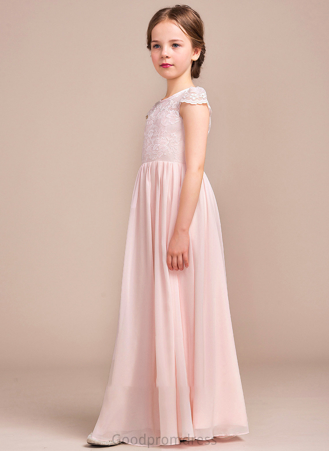 A-LineScoopNeckFloor-LengthChiffonLaceJuniorBridesmaidDress#81155 Alaina Junior Bridesmaid Dresses